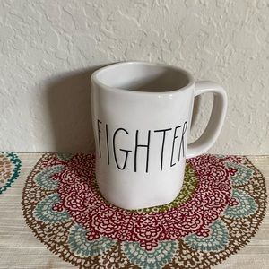 Rae Dunn mug says FIGHTER NWOT